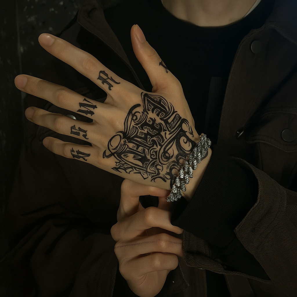 Herbal Dye Waterproof Hand Tattoo Stickers