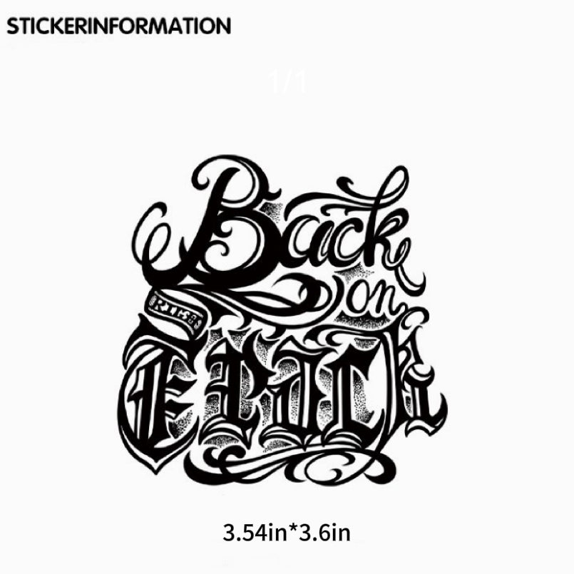 Herbal Dye Waterproof Hand Tattoo Stickers