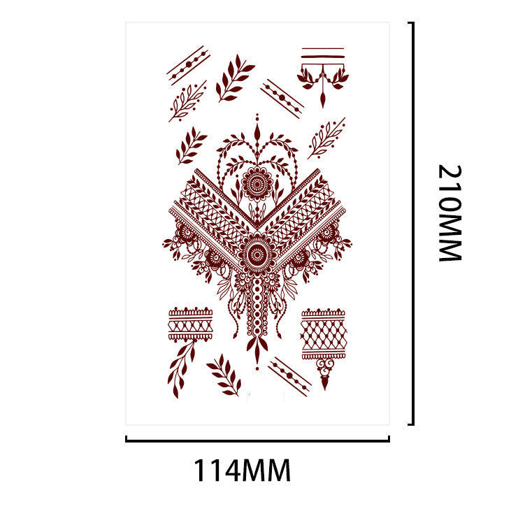Henna temporary tattoo stickers