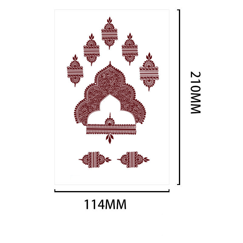 Henna temporary tattoo stickers