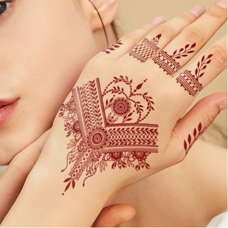 Henna temporary tattoo stickers
