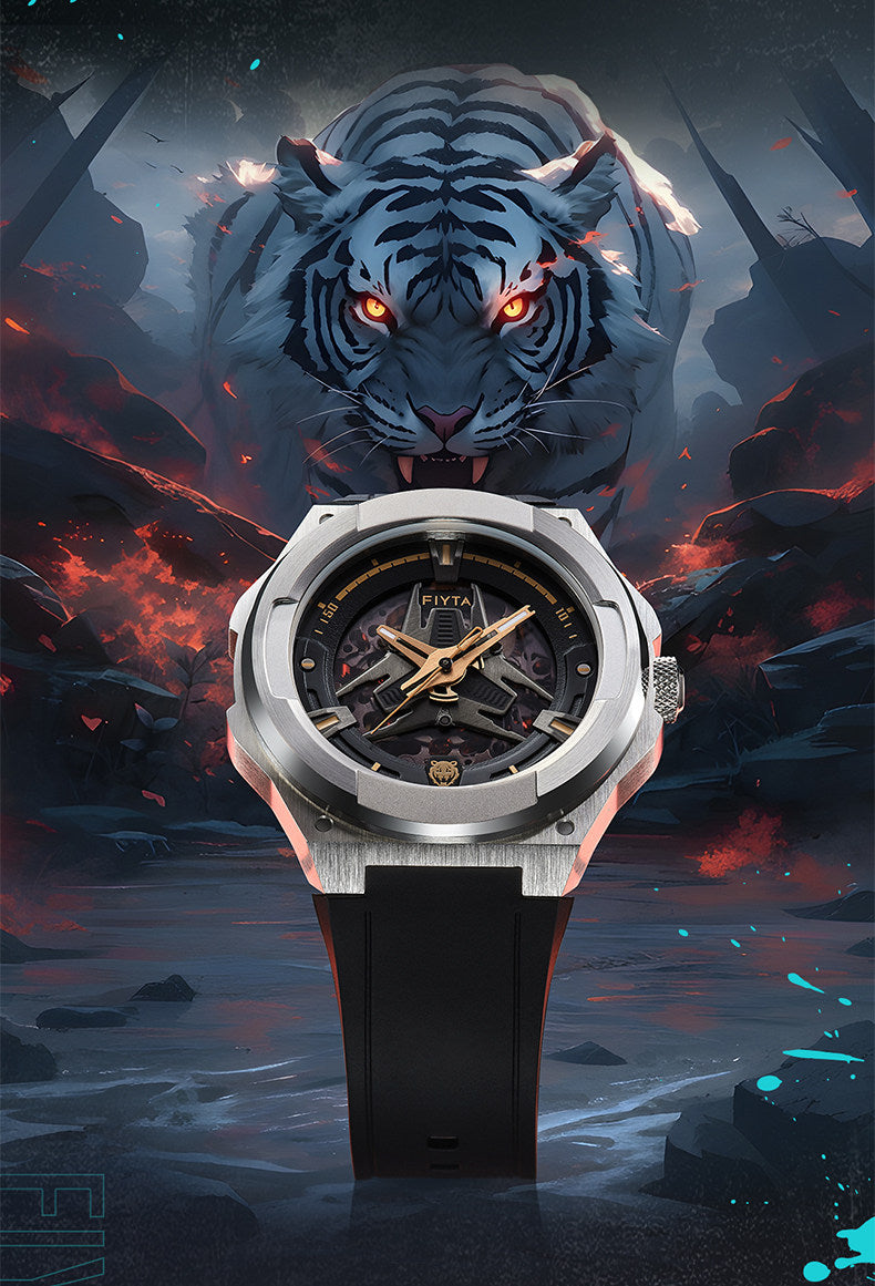 FIYTA Interstellar Series White Tiger Themed Mechanical Luminous Watch GA35015