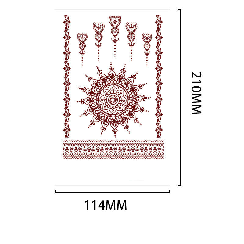 Henna temporary tattoo stickers