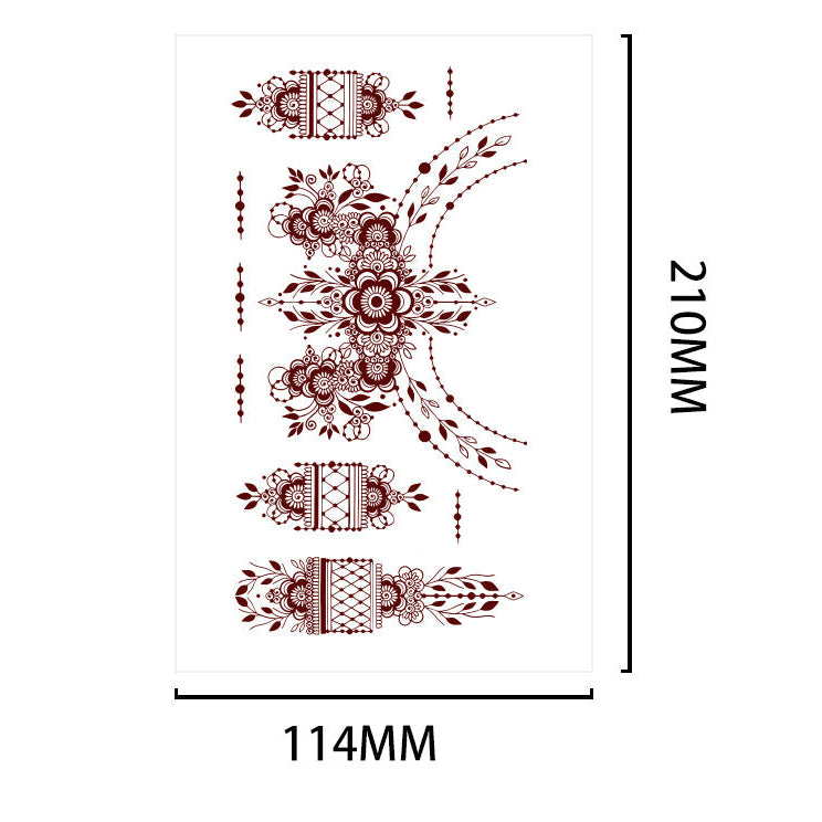 Henna temporary tattoo stickers