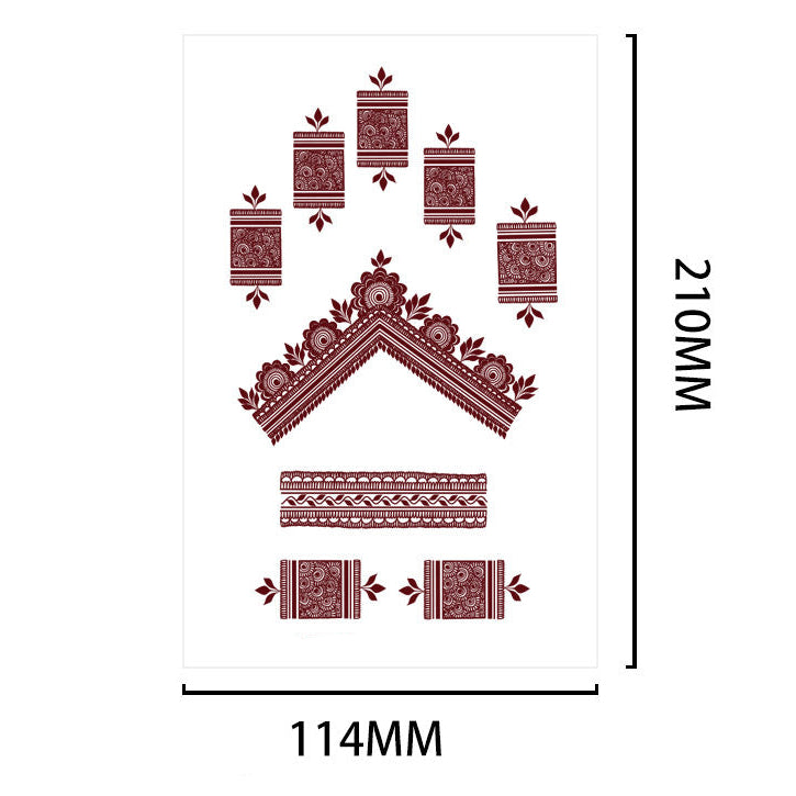 Henna temporary tattoo stickers