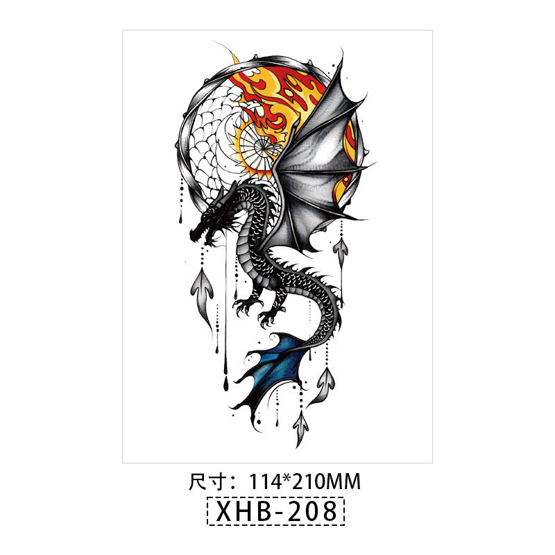 Waterproof Sweatproof Colorful Temporary Half Arm Tattoos