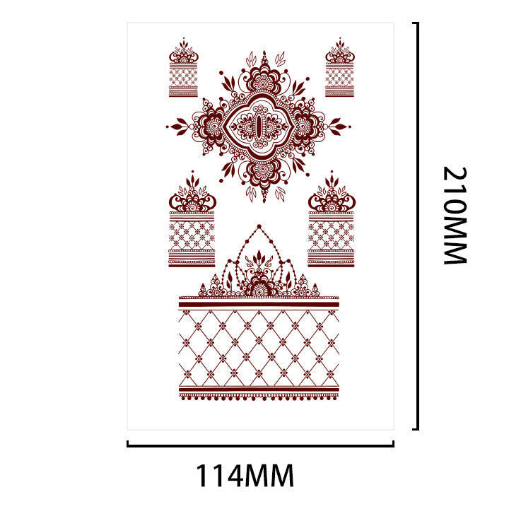 Henna temporary tattoo stickers