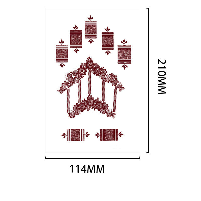 Henna temporary tattoo stickers