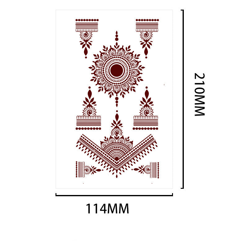 Henna temporary tattoo stickers