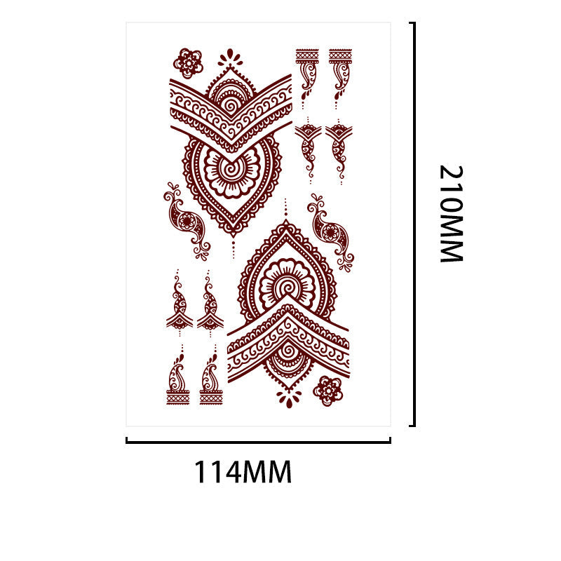 Henna temporary tattoo stickers