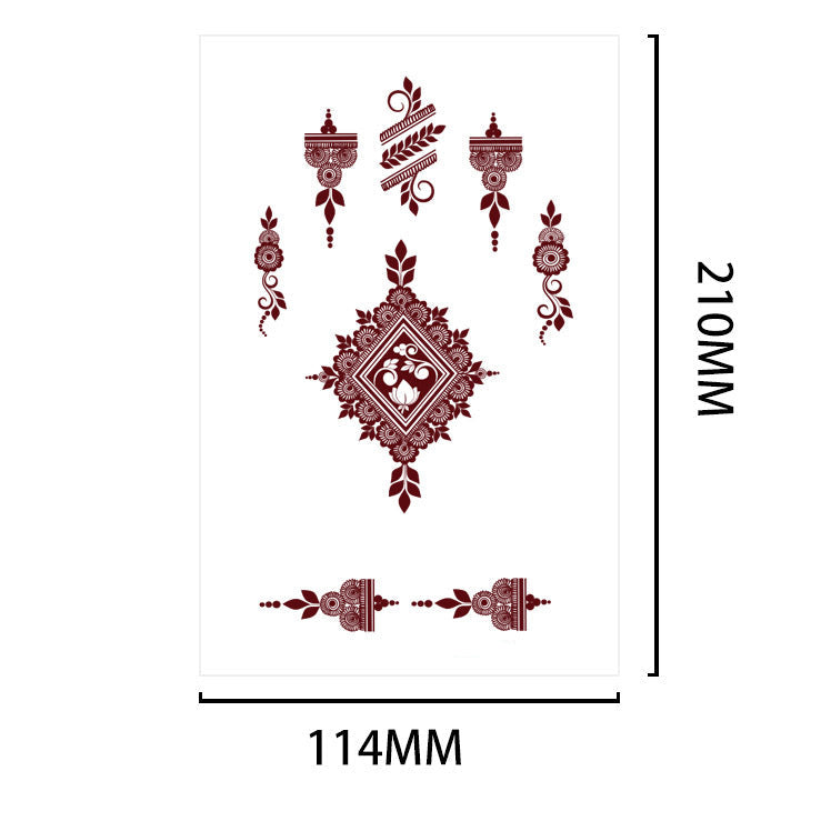 Henna temporary tattoo stickers