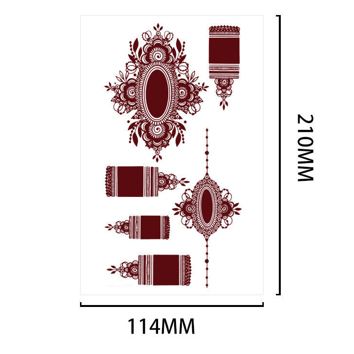 Henna temporary tattoo stickers