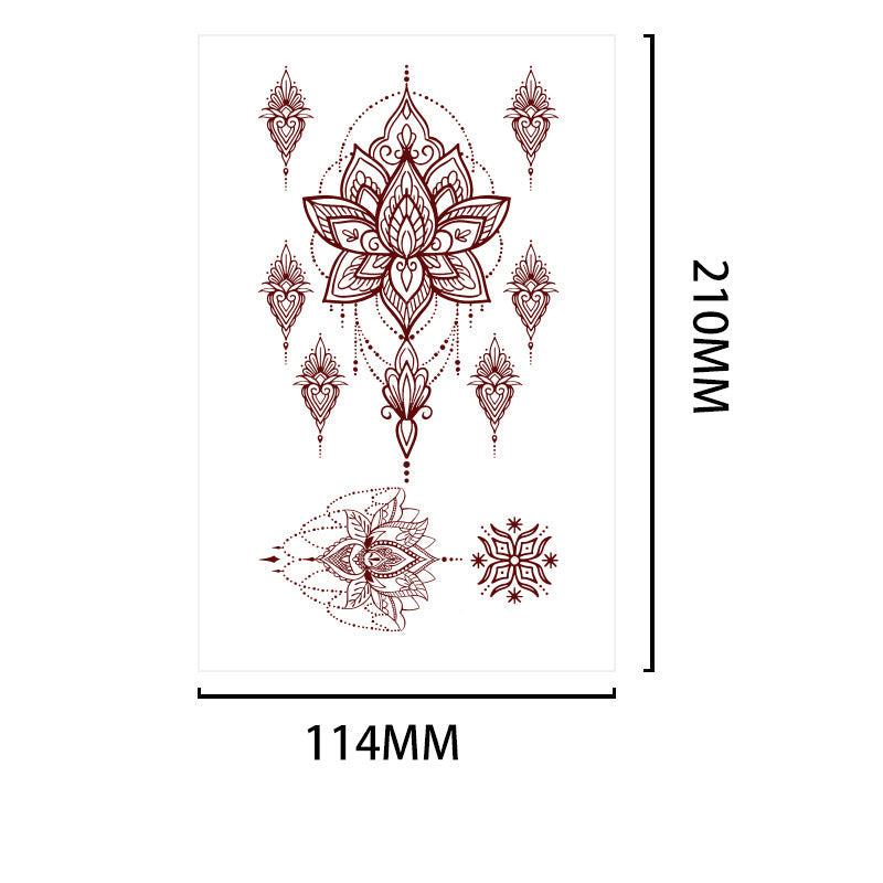 Henna temporary tattoo stickers