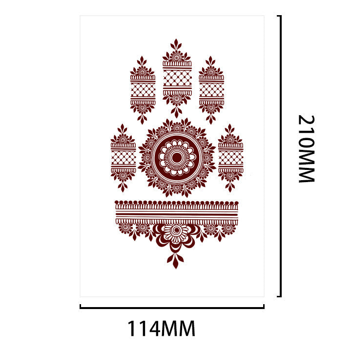 Henna temporary tattoo stickers