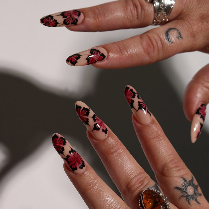 Hand-Painted Press-On Nails