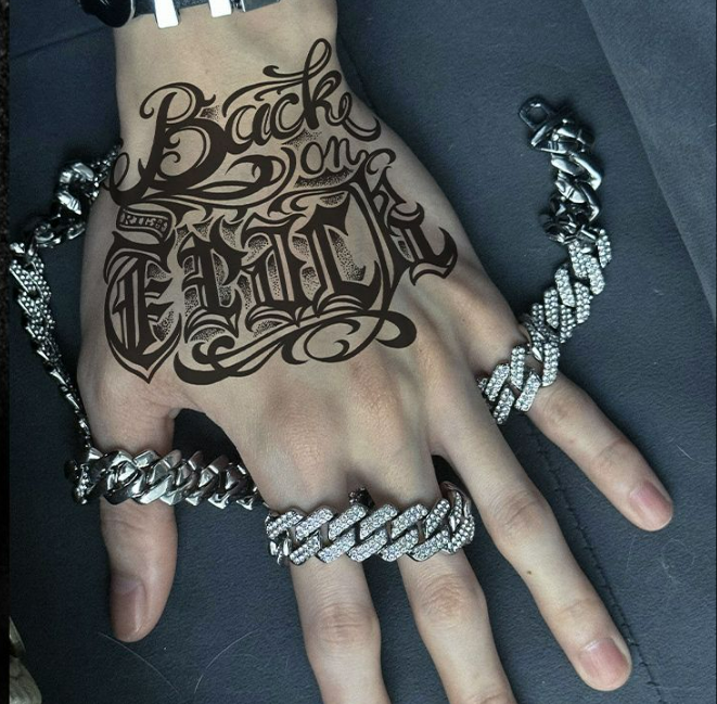 Herbal Dye Waterproof Hand Tattoo Stickers