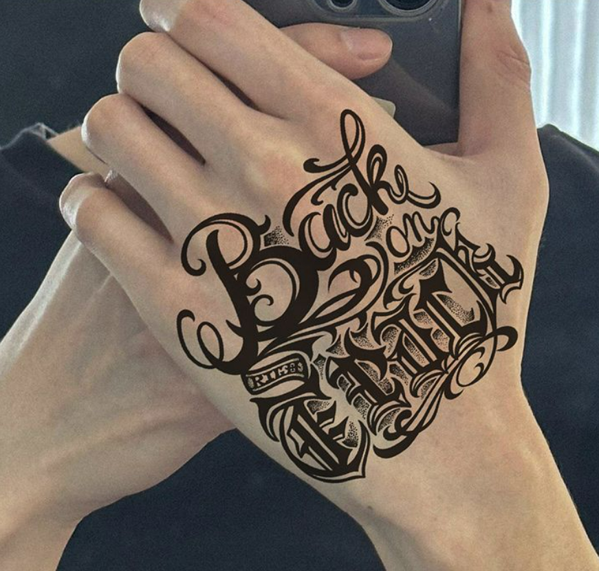 Herbal Dye Waterproof Hand Tattoo Stickers