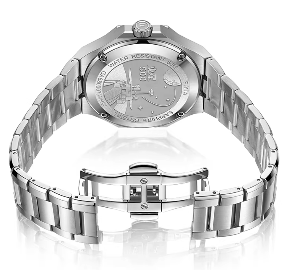 FIYTA Mars 500 Landing Men's Mechanical Watch with Luminous Meteorite Dial - Model GA880007