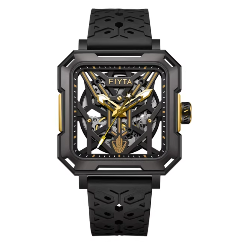 Fiyta x The Three-Body Problem Co-Branded Interstellar Series Space Fleet Themed Skeleton Mechanical Square Watch.GA35002.BTB