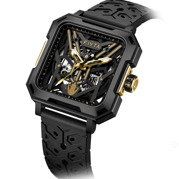 Fiyta x The Three-Body Problem Co-Branded Interstellar Series Space Fleet Themed Skeleton Mechanical Square Watch.GA35002.BTB
