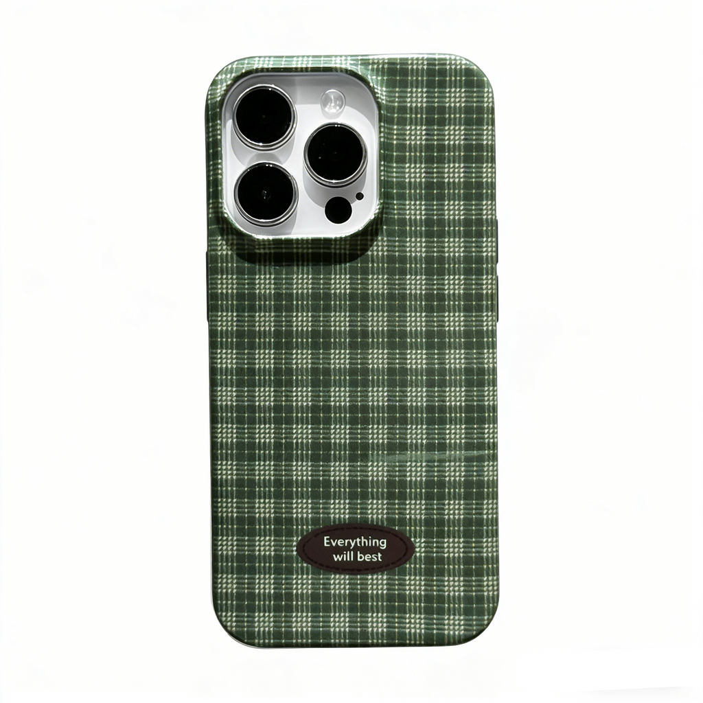 INS-Style Checkered Shockproof Phone Case for iPhone