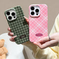 INS-Style Checkered Shockproof Phone Case for iPhone